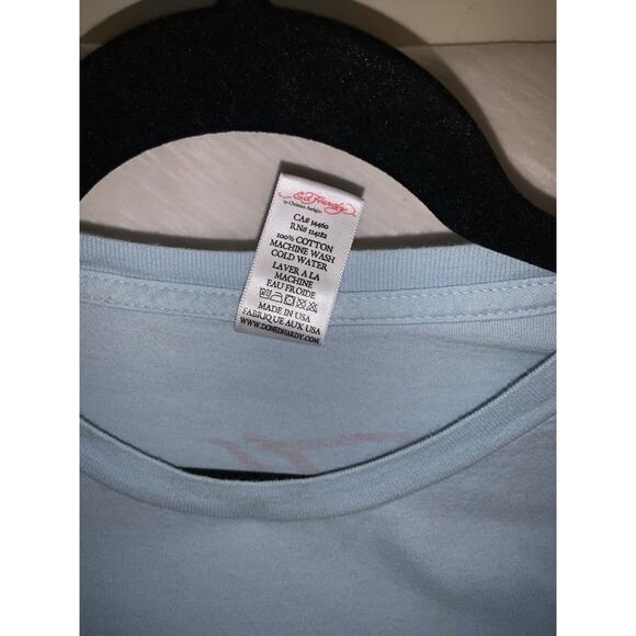 Ed Hardy Mermaid Design Blue T-Shirt By Christian Audigier Medium Vintage - Picture 7 of 7